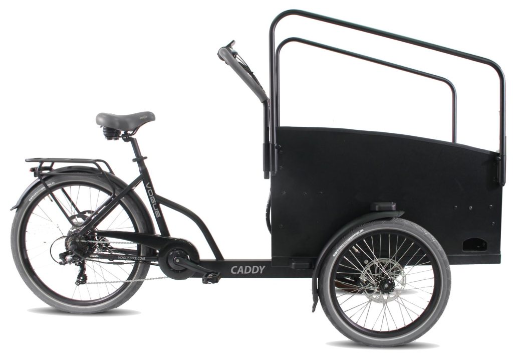 Vogue Caddy 3-wiel e-bakfiets Mat Zwart-Grijs